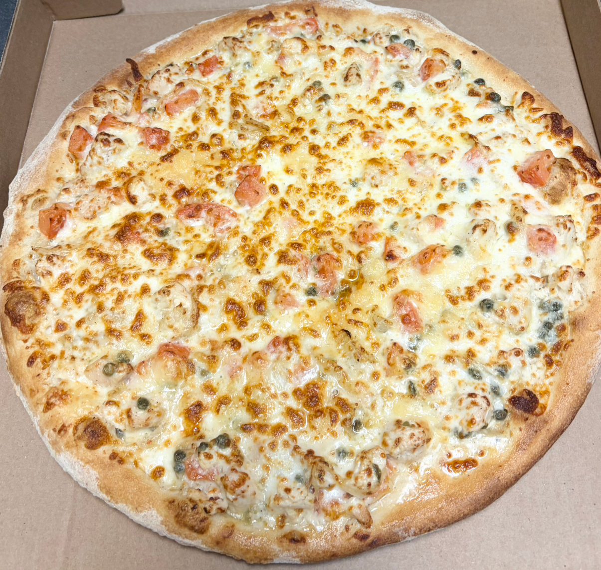Chicken Picatta Pizza.
