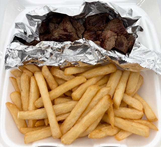 Steak Tip Dinner.