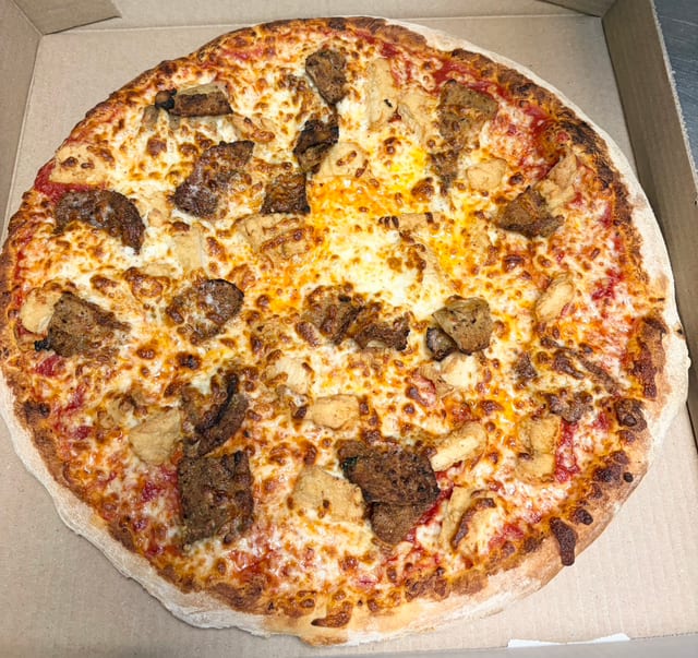 Chicken & Eggplant Parm Pizza.