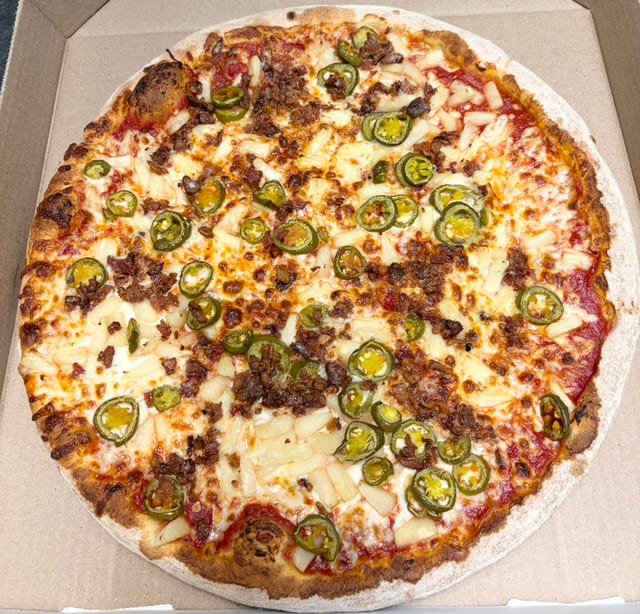 Spicy Luau Pizza.
