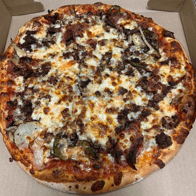 Steak Bomb Pizza.