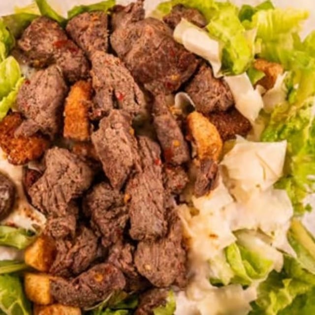 Caesar W/ Steak Tips Salad.