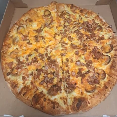 Mandees Breakfast Pizza.