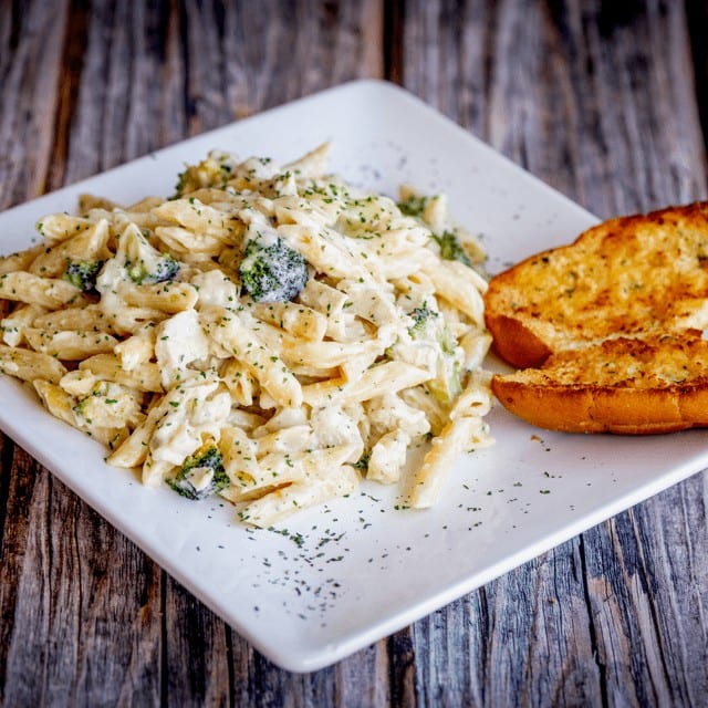 Chicken Broccoli Alfredo.